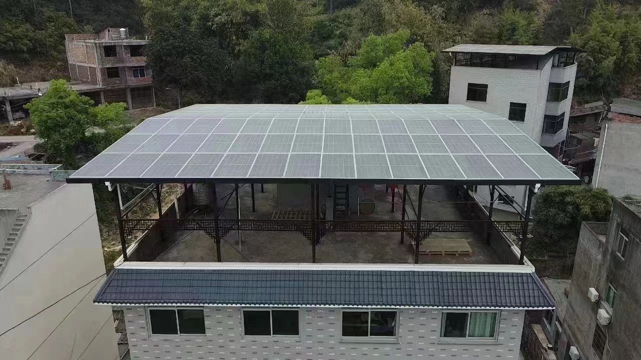 安庆15kw+10kwh自建别墅家庭光伏储能系统